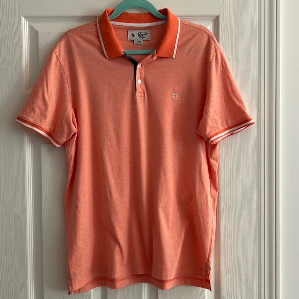 Orange Penguin Shirt size large